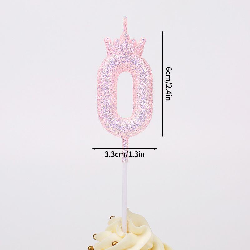 Purple Pink 0-9 Number Candle Kpop Birthday Cake Decorations Party Cake Candle Ornament K-pop Accessories