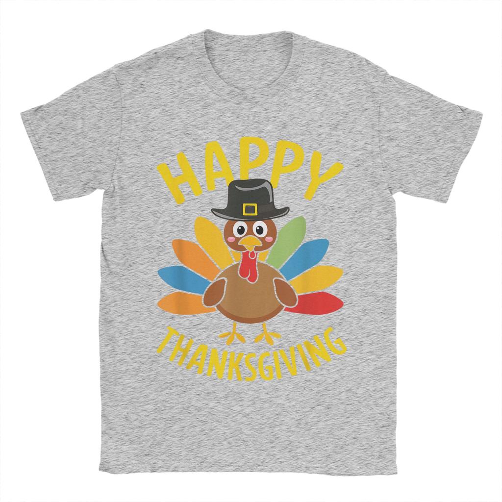 Streetwear TShirt Happy Thanksgiving Family Turkey Day Cotton T Shirts  Tee Shirt for Adult Summer Y2K Short Sleeve Top Tees