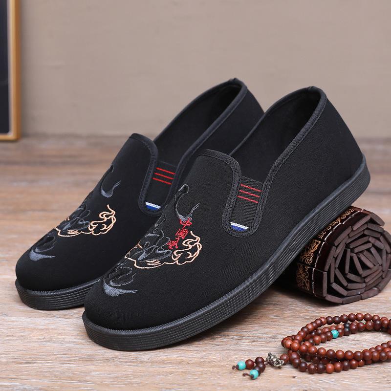 Guochao Herrenschuhe alte Peking bestickte Stoffschuhe lässige weichsohlige Dad-Schuhe chinesischer Stil Slipper Social-Schuhe