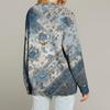 Women's Fashion Long Sleeve Christmas Print V-Neck Button Loose Cardigan Top