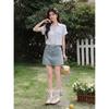 Women's French Style Short Sleeve Shirt