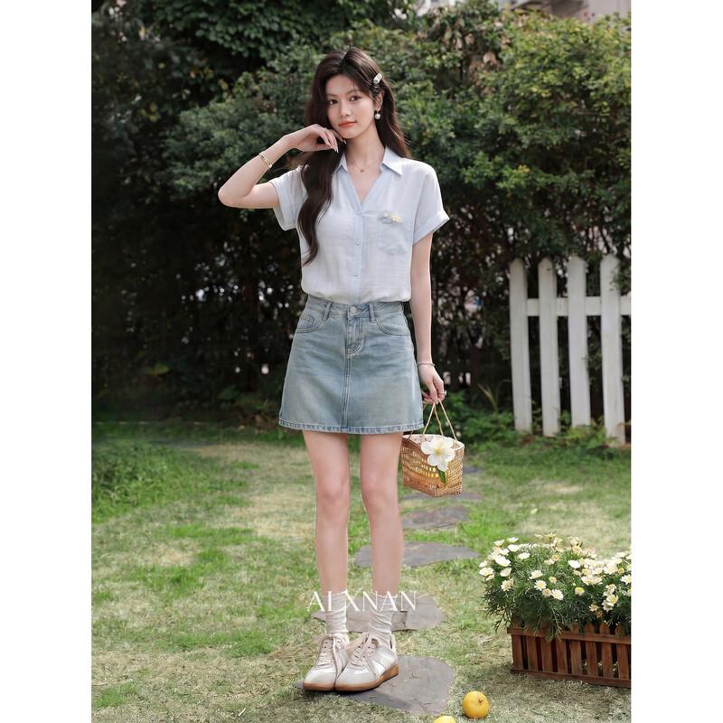 Women's French Style Short Sleeve Shirt