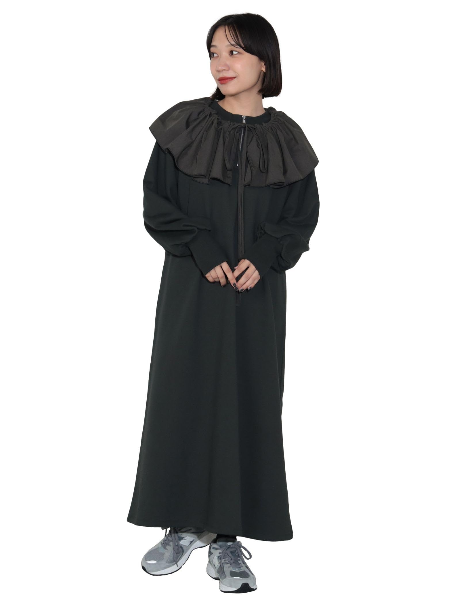 

One Piece SWTOP CHARCOAL ONE SIZE [Beams Heart] o/Frilled Women s