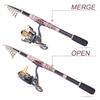 Sougayilang Fishing Rod Carbon Telescopic Fishing Pole and Spinning Fishing Reel Combo