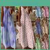 Women's Boho Floral Strappy Dress Oversized Maxi Kaftan For Summer Beach Parties