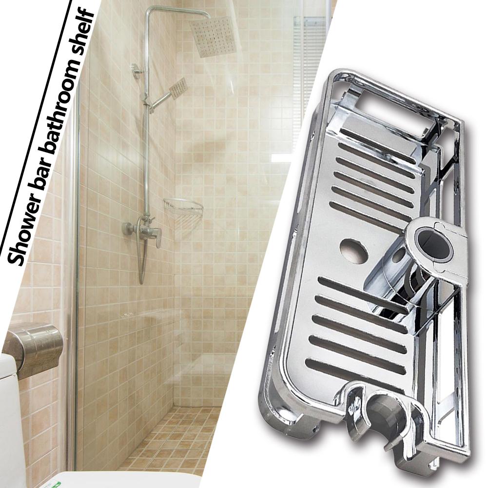 Shower Storage Holder No Drilling Lifting Pole Shelves Shower Caddy Shelf for Shower Rail with Diameter of 22 24 25mm