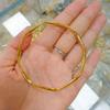 Vietnamese Sand Gold Mobius Endless Love Bracelet - Women's Closed Brass Gold-Plated Design