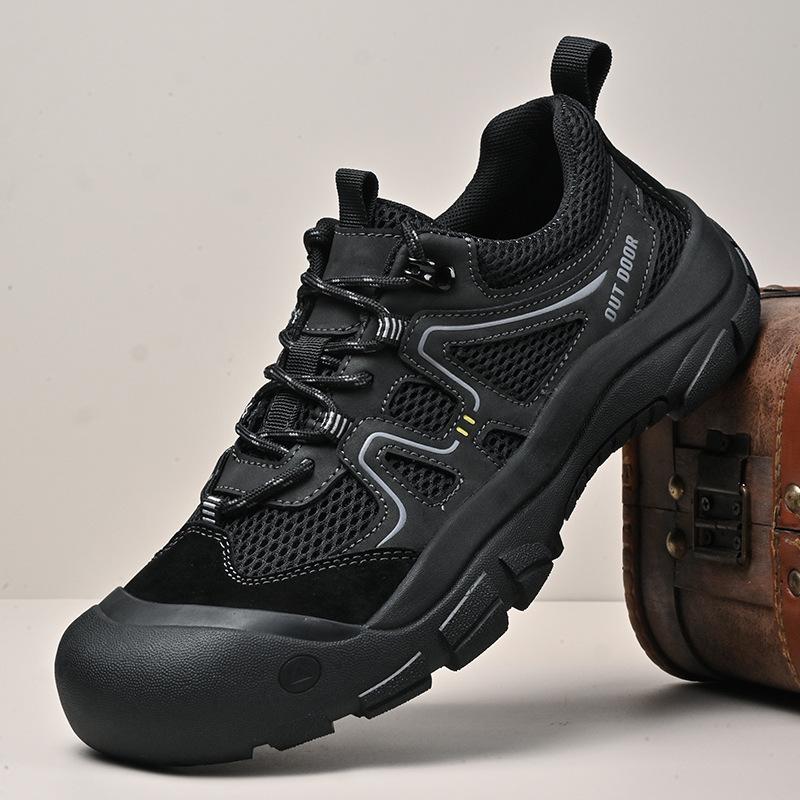 2025 Men's Breathable Mesh Hiking Shoes - Non-Slip, Closed Toe, Casual Outdoor Sports Footwear