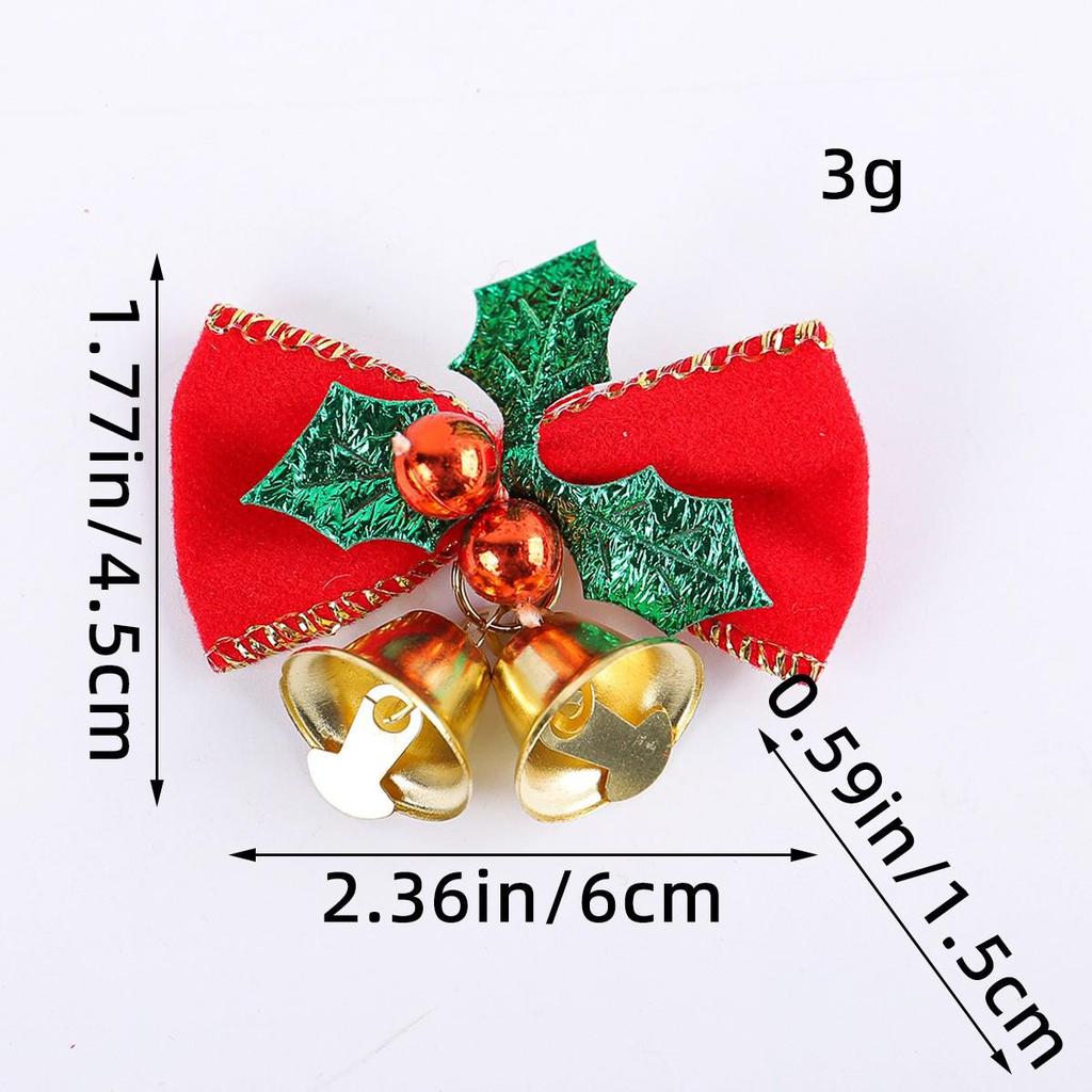 Cangyan Christmas Burlap Bow Bell Tree Decoration Mini Pendant Props