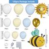 125PCS Bee Balloon Garland Arch Set Wedding Birthday Party Anniversary Graduation Easter Indoor and Outdoor Decoration