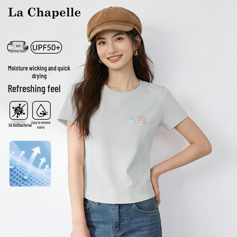 

Женская футболка La Chapelle с защитой от солнца и антибактериальным эффектом, с ярким принтом-монстром XL