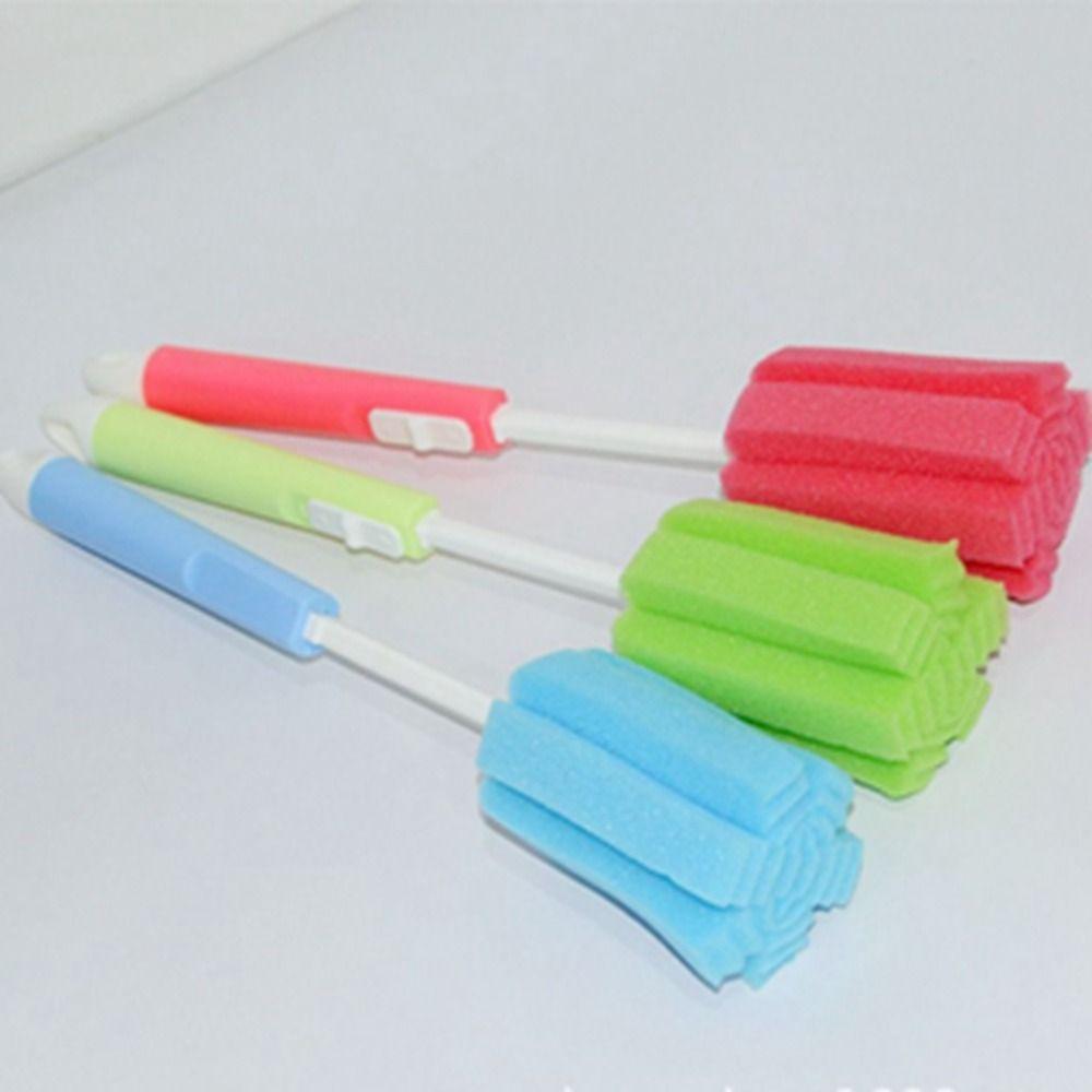 Adjustable Sponge Cup Brush Removable Sponge Cleaning Brush Baby Bottle Brush  Mug