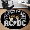 1ks Kulatý koberec AC/DC Rock Office, Pod kancelářské židle Ložnice Obývací pokoj Domácí dekorace  a1022186