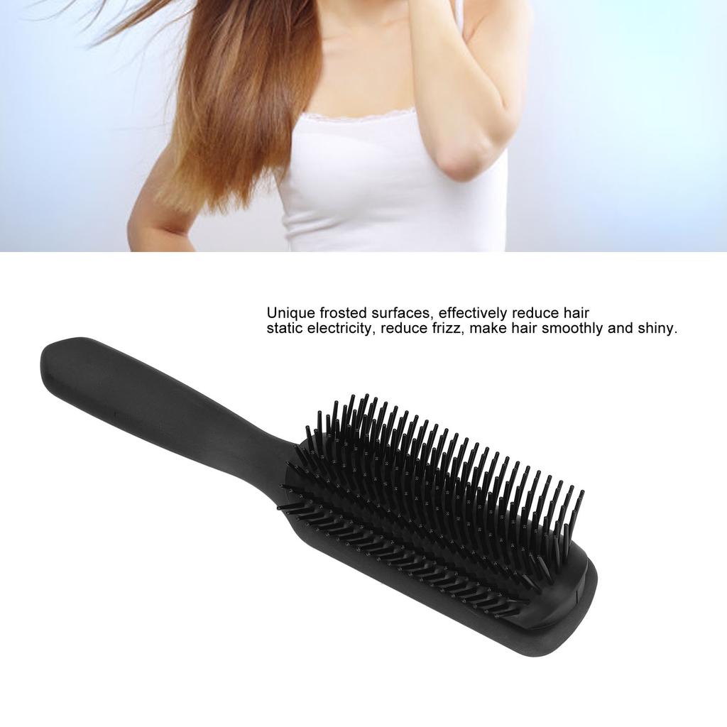 Grzebień do włosów 9 rzędów szczotka do stylizacji wygładzająca rozczesująca antystatyczna szczotka do włosów kręconych dla każdego rodzaju włosów
