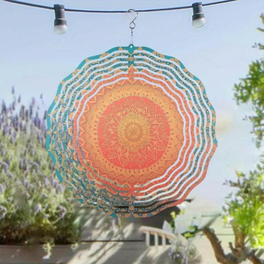 10 Inch Hanging Wind Spinner for Balcony Garden Decor 360 Rotating Hook with Artistic Movement Perfect Gift for Friends and Family
