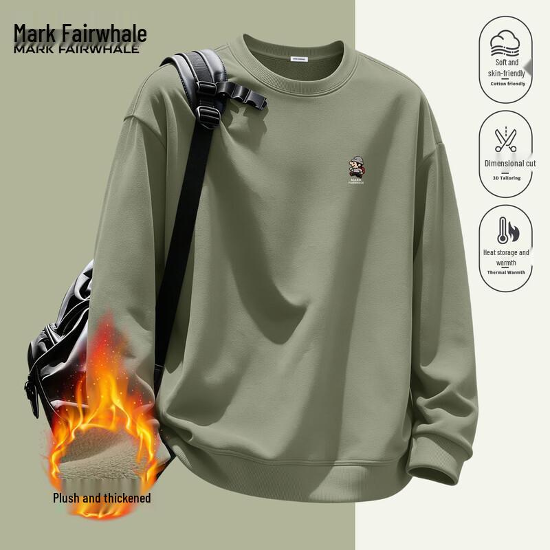 Mark Fairwhale Men's Winter Fleece-Lined Crewneck Sweatshirt