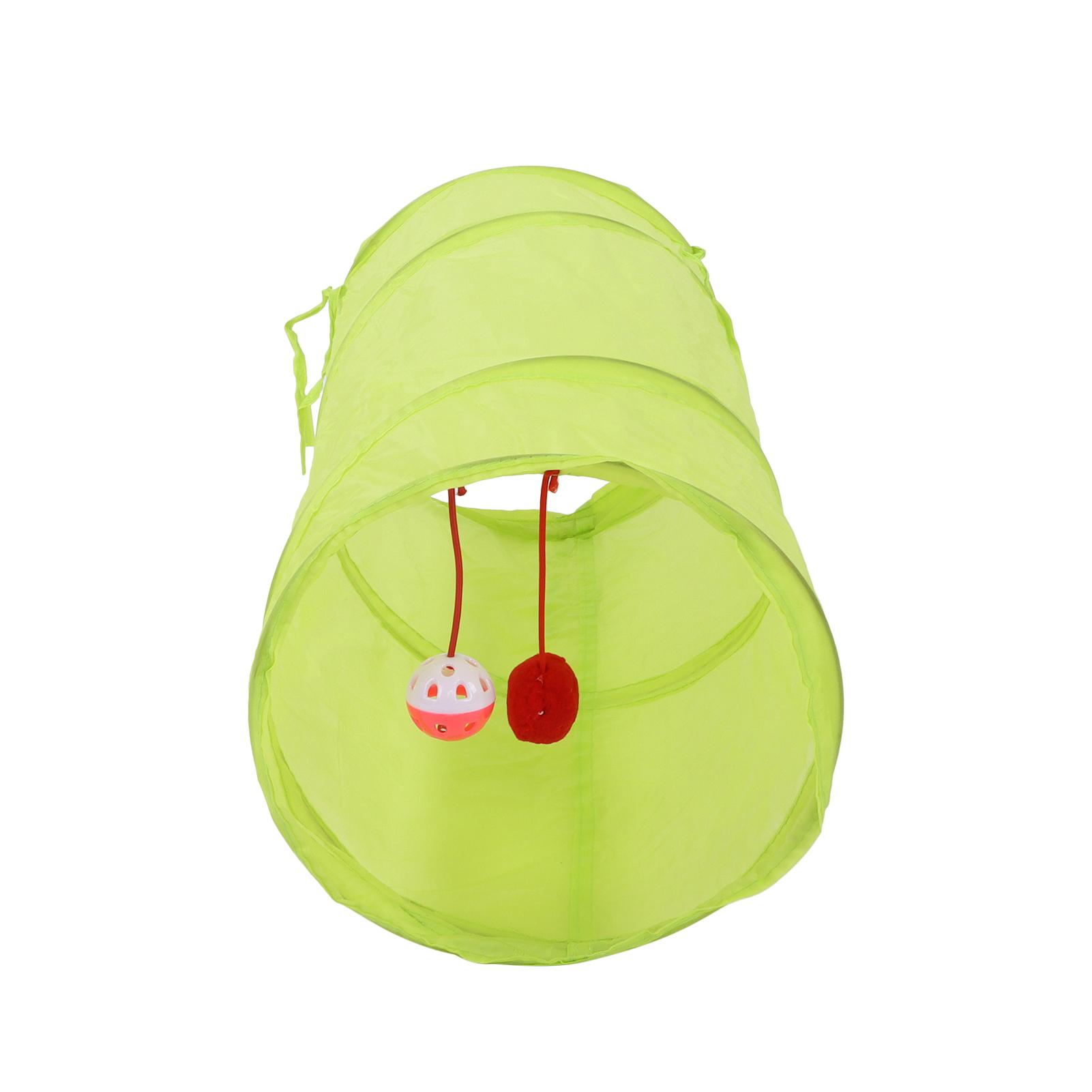

Cat Tunnel Foldable Polyester Interactive Tunnel Toy with Hanging for Cats Rabbits Puppies