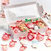WTEMPO 15 STÜCKE Weiße Schokolade Erdbeere Cookie Verpackung Boxen Transparent Fenster Flip Kuchen Boxen Hochzeit Festival Party Backen Dessert Boxen
