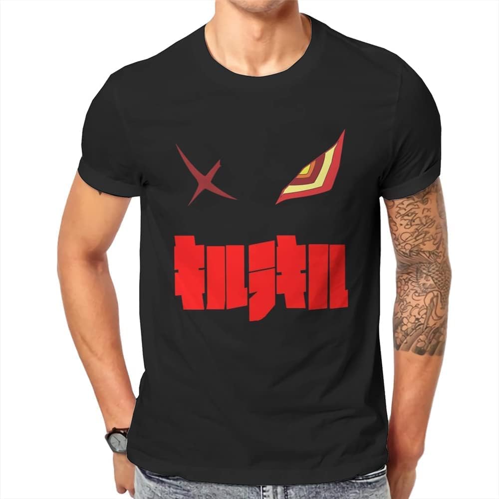 Senketsu-Camiseta de Cuello Redondo para hombreCamisa de algodón Puro de Anime Kill La KILLTops de Moda de Gran tamao Black XL чёрный