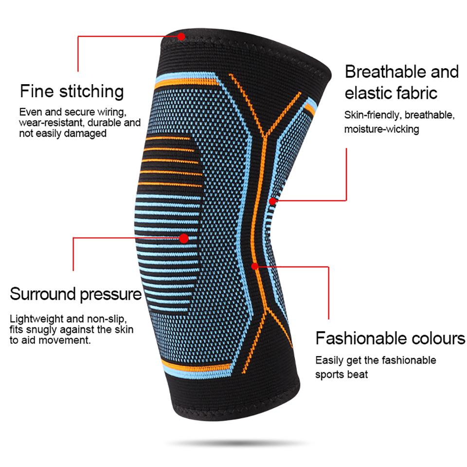 Gobygo Sports Knit Elbow Support Three-Dimensional Compression Weightlifting Elbow Support Elbow Pain Relief Tennis Golf Unisex