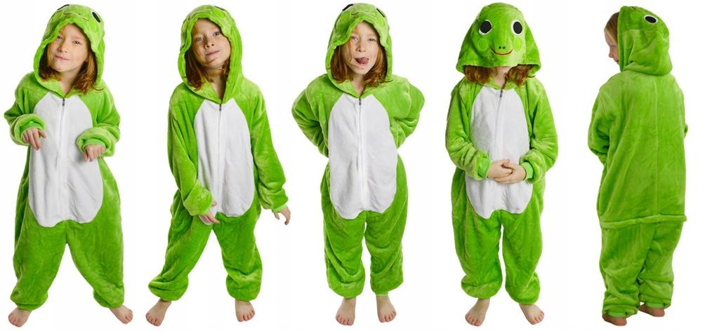Children's pajamas frog onesie jumpsuit kigurumi children's disguise 122-128 Onesie children 001pcN frog - 122-128