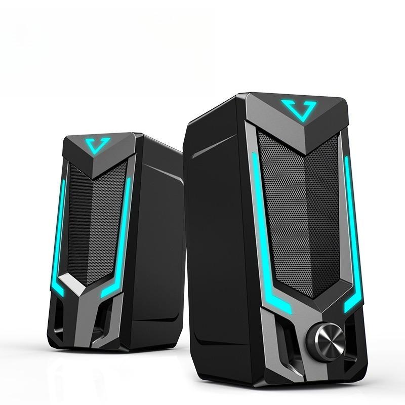 Wired & Bluetooth RGB Computer Speaker, Desktop Computer Speaker, Laptop Speaker, Desktop Stereo Speaker, USB Powered, with LED Ambient