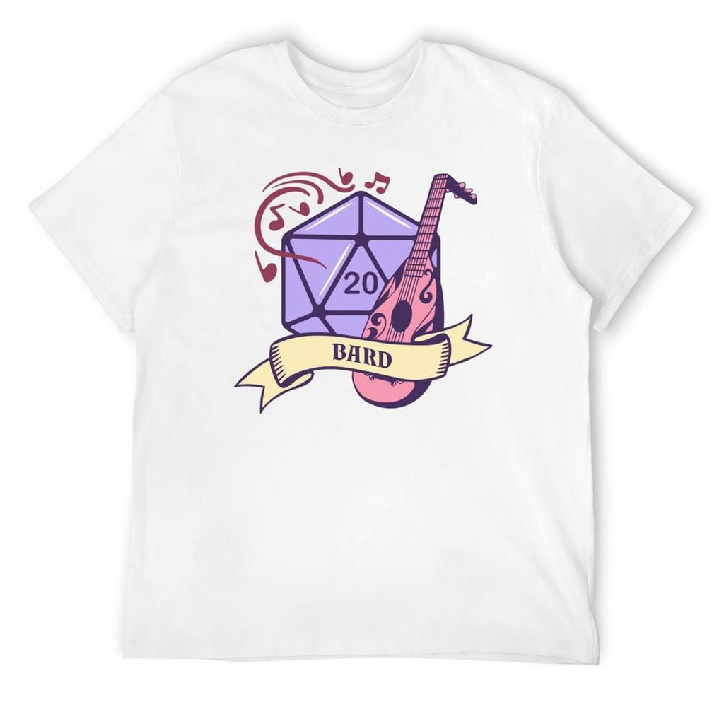 DnD Barde D20 T-Shirt T-Shirts personalisierte ästhetische Kleidung Rapper Grafik-Tees Herren T-Shirts