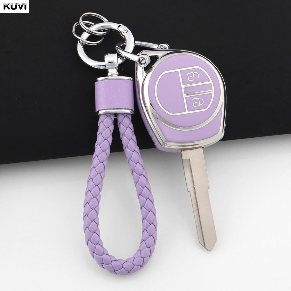 Fashion Tpu Car Key Case Cover For Suzuki Sx4 Window Vitara Amagatarai Swift Grand Liana 2 Buttons Protected Shell Keychain Fob