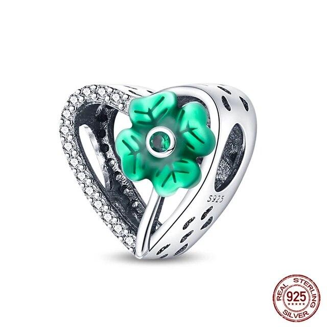 2023 New Style 925 Sterling Silver Four Leaf Clover Ladybug Charm Beads