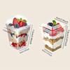 10 Stück - Einweg-Plastik-Mousse-Becher, Leiterförmiger Becher, Puddingbecher, Dessert-Kuchenbecher, Vorspeisen-Gelee-Joghurt-Mousse-Dessert