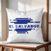 El SSalvador Flag Cushion Cover Natural Linen Organic Fabric DoubleSided Printing Couch Pillow Covers Home Decor