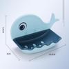 No-Drill Adhesive Soap Dish, Creative Whale-Shaped Soap Holder With Drainage For Bathroom Double-Layer Drain Soap Box