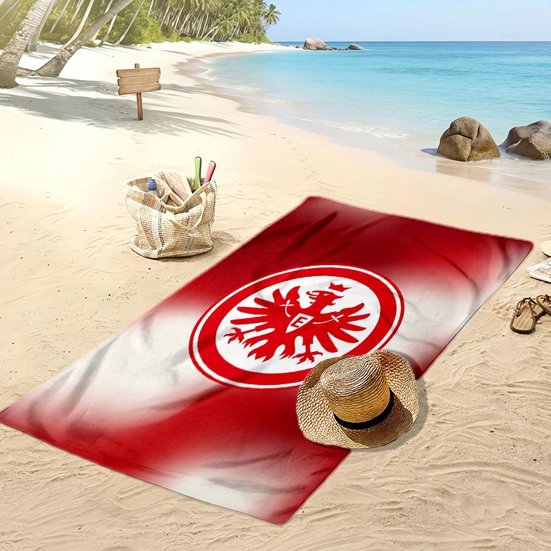Asciugamano da Spiaggia con Stampa del Club di Calcio Eintracht Frankfurt, Asciugamano Grande Morbido Asciugatura Rapida per Spiaggia Campeggio Nuoto