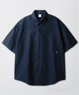 JEMUT Sleek Bd Oxford Short Sleeve Shirt Navy Kjss2638