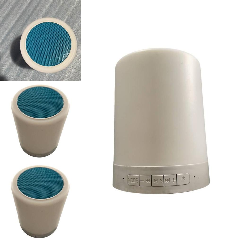 Seven Color Music Night Light Alarm Clock Bluetooth Speaker Rechargeable For Bedroom Decor
