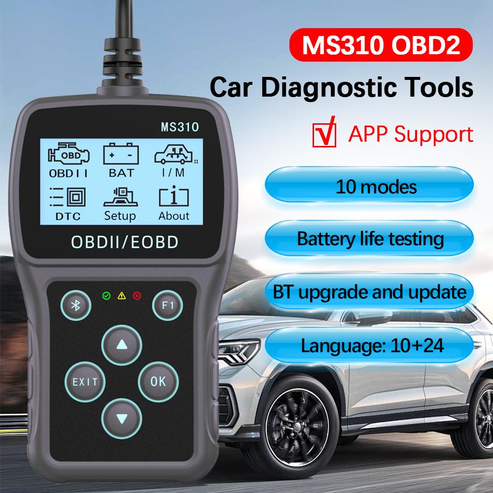 Vehicle OBD2 Code Reader OBDII Scanner MS310 Read Vehicle Information Multi-language Car Diagnostic Scan Tool Work for Car Auto
