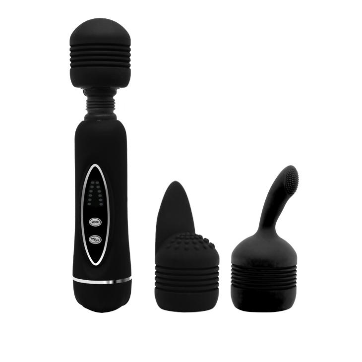 Vibromasseur Av à 12 vitesses, baguette magique, masseur comprenant 3 capuchons, produits sexuels pour adultes pour hommes
