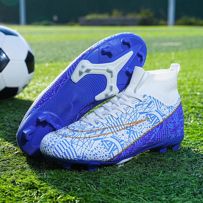Football Shoes Men's Autumn High Top Long Nails Broken Nails Youth and Boys Professional Training 2025