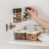 Spice Bottle Storage Rack Kitchen Spice Jar Rack Home Self Adhesive Wall Mounted Holder Clips Seasoning Carrier Tools