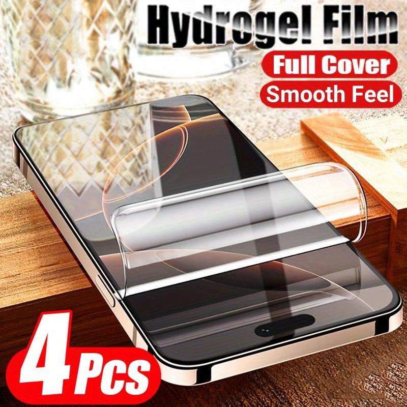 3 pacotes de protetores de tela de filme de hidrogel para iPhone 16 15 17 14 13 12 11 Pro Max Plus 13 12 Mini XR XS anti-arranhões e inquebráveis