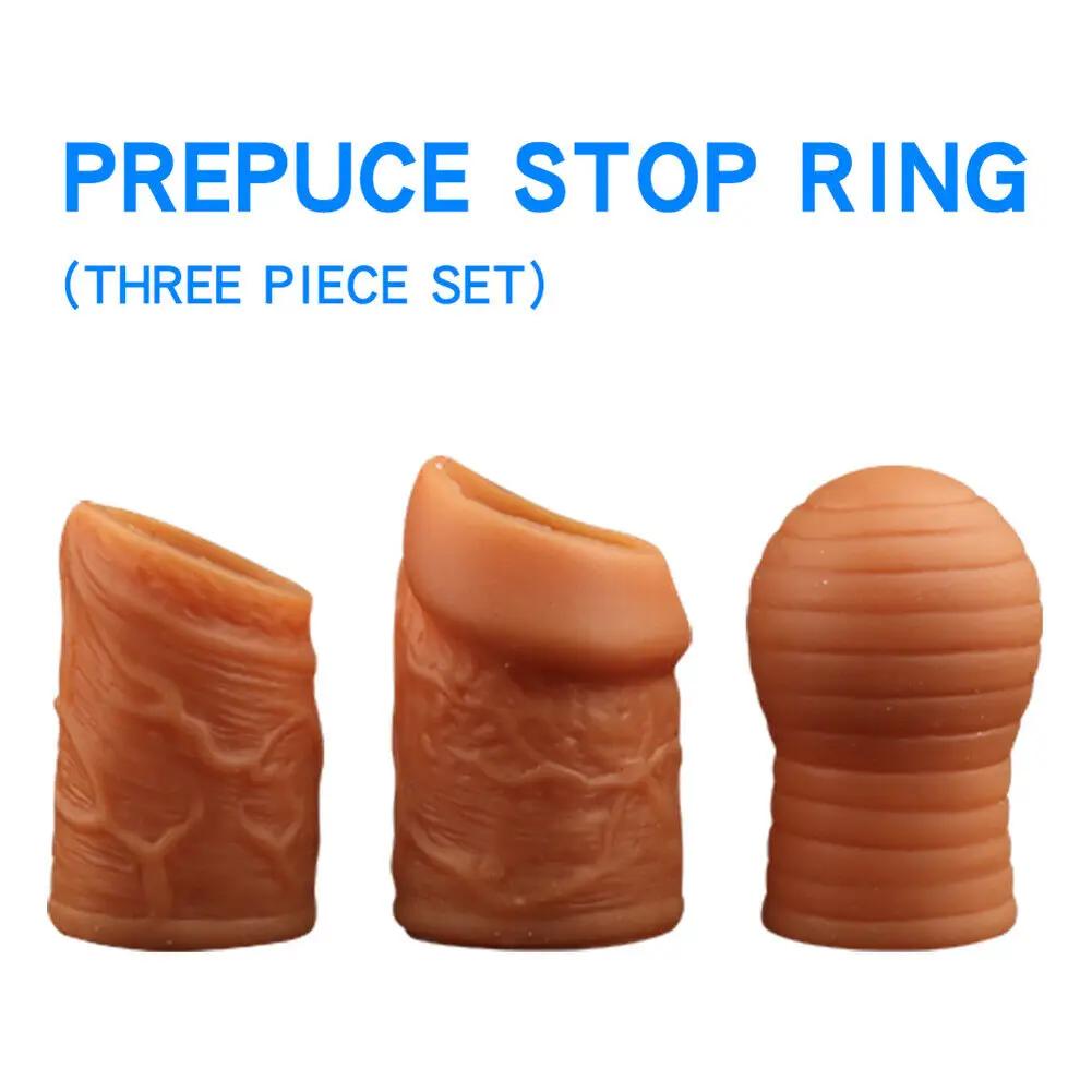 3 Types Foreskin Restoration Correction Penis Rings Delay Ejaculation Sex Toys For Men Reusable Cock Ring Men's Ring Corrector
