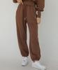 AWESOME STUDIO Women'S Signature Embroidered Sweat Jogger Pants Brown