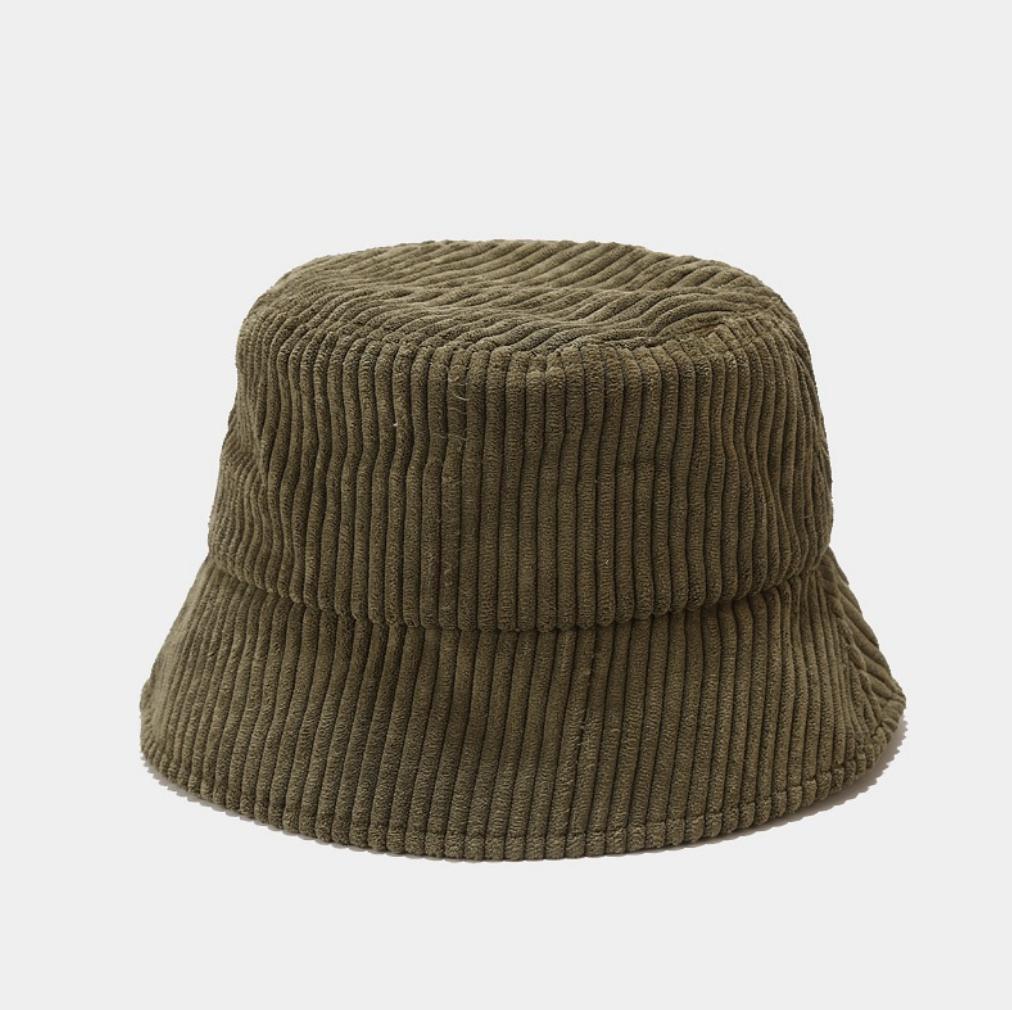 High Quality Winter Wide Brim Fishing Hat Custom Logo Thick Solid Color Corduroy Bucket Hat for Women
