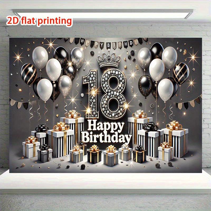 2D Plane 18th Birthday Celebration Suitable for Family Indoor and Outdoor Activities Multi-functional Theme Party Banner