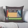 Periodic Table Of The Elements Science Square Pillowcase Polyester Linen Velvet Printed Zip Decor Room Cushion Case Wholesale