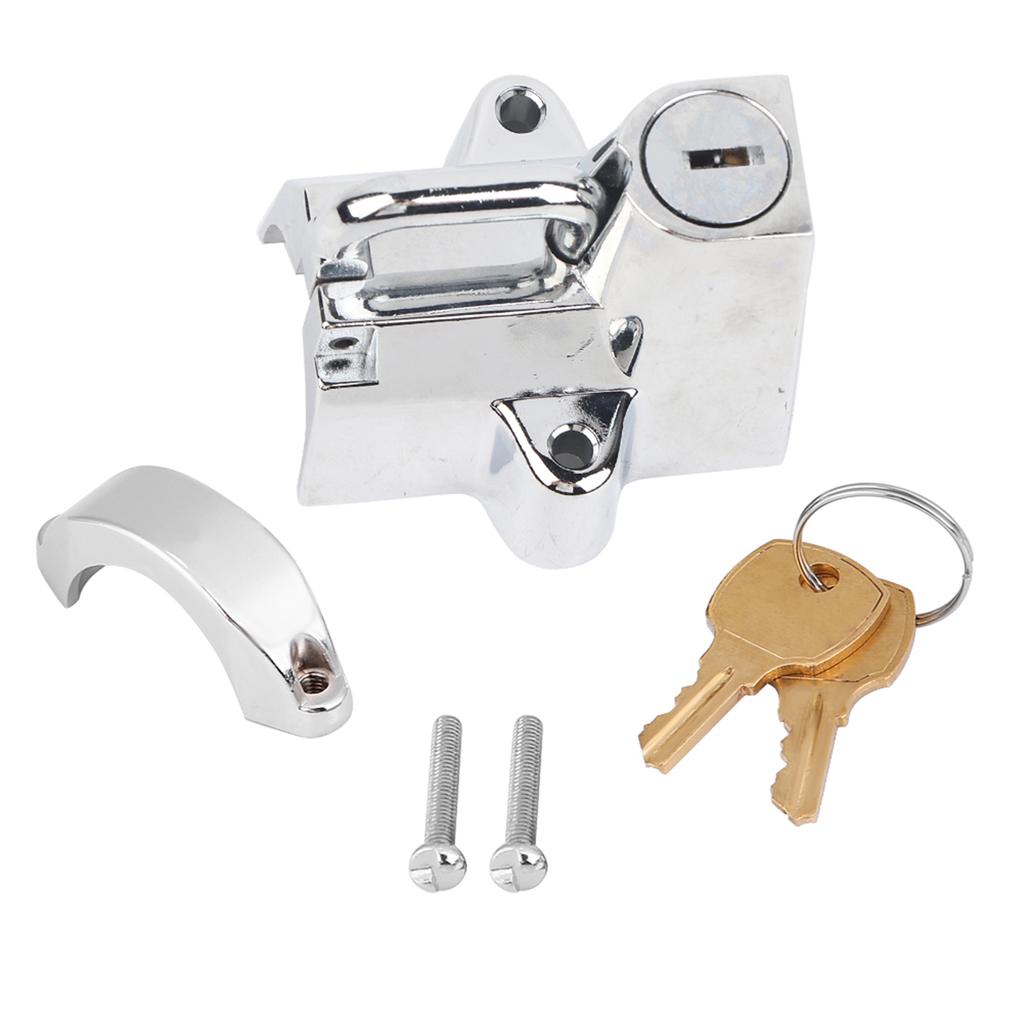 Stainless Steel Motorcycle Helmet Lock with 2 Keys - and Convenient Helmet and Hook for Motorcycles and