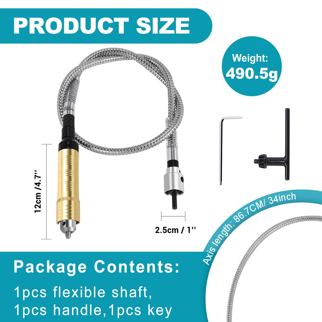 A44Z-Rotary Grinder Tool Flexible Flex Shaft Fits + 0.3-6.5Mm Handpiece For Dremel Style Electric Drill Rotary Tool Accessories