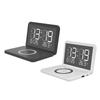 Electronic Alarm Clock with Calendar Temperature Display Phone 5w/7.5w/15w Wireless Charging Clock Mirror Alarm Clock
