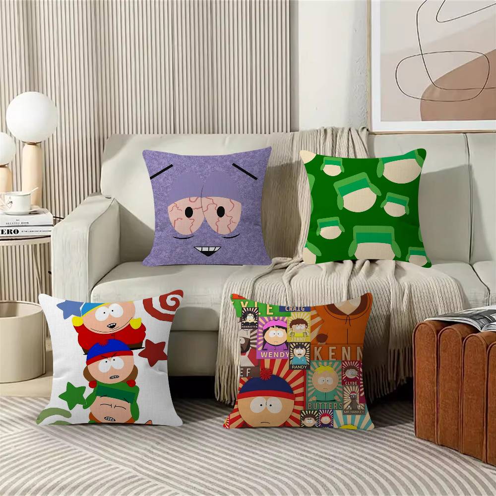 Funny Cartoons Souths Parks Cushion Cover Decorative Pillow Sofa Home Decor Case Pillow Cases