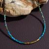 S925 Sterling Silver Natural Turquoise Colored Treasure Necklace Women'S High-End Blue Bracelet Beads Personalized Splicing Design Collarbone Chain